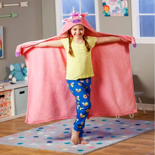 Miniatura 4 de Bright Eyes 2023 - Manta con capucha de luz LED súper suave para niños, unicornio, cálida y esponjosa, lavable a máquina