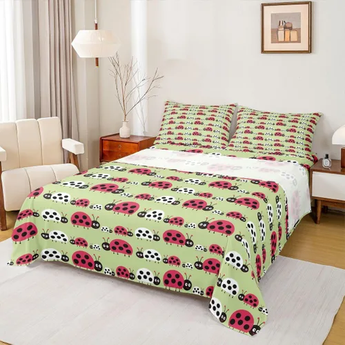 Miniatura 12 de Erosebridal Juego de sábanas de colibrí, tamaño individual, arte con flores de lirio, pájaros y salpicaduras de color en acuarela, juego de ropa