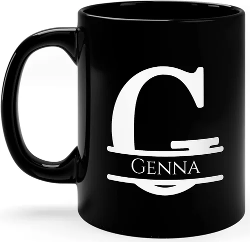Miniatura 22 de Taza de café personalizada con monograma, letra inicial A personalizada para mujeres, hombres, niñas, niños, papás, mamás amigos, taza de café