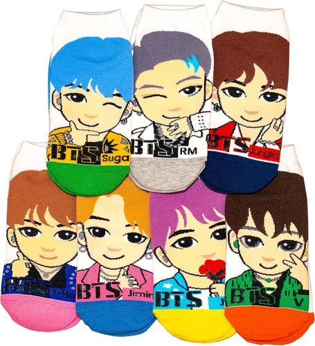 Miniatura 2 de Kpop BTS TXT - Calcetines de dibujos animados para mujer