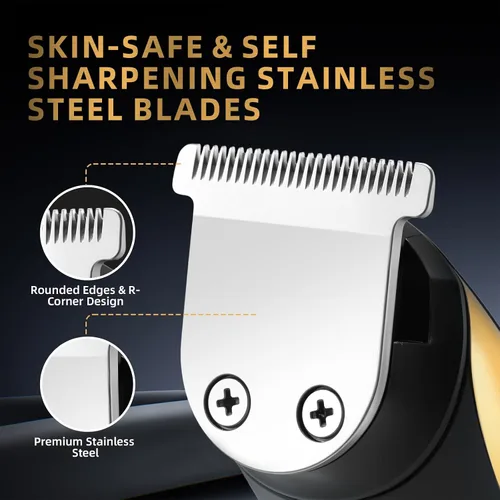 Miniatura 2 de Recortadora de Barba para Hombres, Recortadora de Pelo y Cortadores Recargables para Hombres, Kit de Aseo Eléctrico para Barba, Cara, Cuello, Ingle