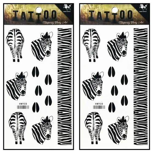 Miniatura 25 de Tatuajes 2 hojas de luna sol estrellas sobre amarillo azul impermeable tatuaje falso temporal pegatinas arte corporal extraíble para hombres mujeres