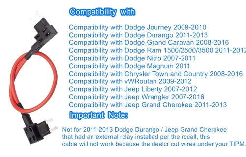 Miniatura 6 de TIPM Cable de derivación, adaptador de fusible, portafusibles, cable de derivación de relé de bomba de combustible para reparación compatible