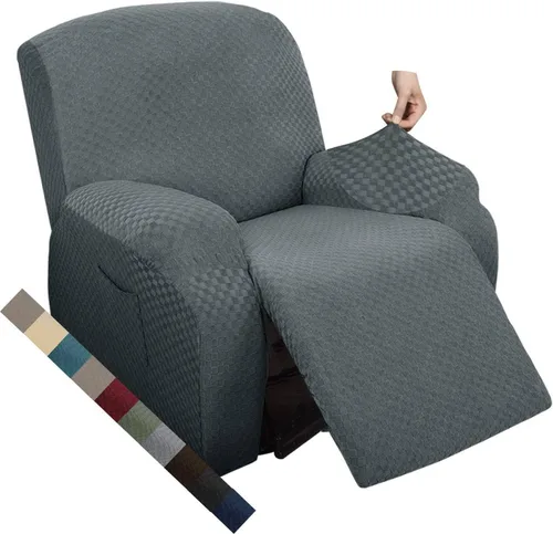 Miniatura 65 de MAXIJIN funda para sofá de 4 piezas, para sofás de 3 plazas, muy elástica, no se desliza, para perros, para mascotas, protector elástico de muebles