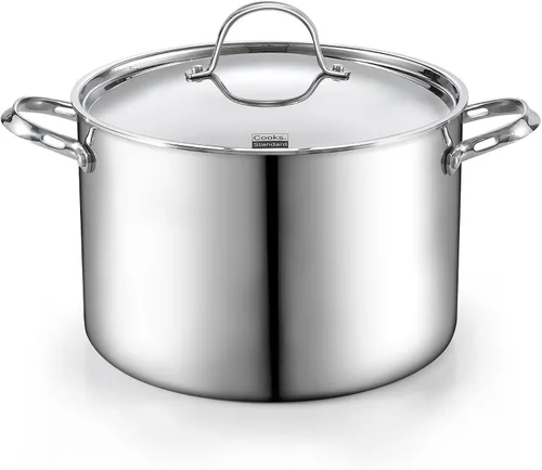 Miniatura 10 de Cooks Standard Olla para Caldo de Acero Inoxidable Multi-Capa, Olla Holandesa de 7 Cuartos para Cocinar Pasta y Enlatado con Tapa, Olla Profunda