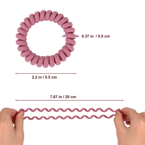 Miniatura 3 de JessLab Lazos para el cabello en espiral para mujeres, paquete de 10 sujetadores de cola de caballo sin rastro y sin daño, bandas para el cabello