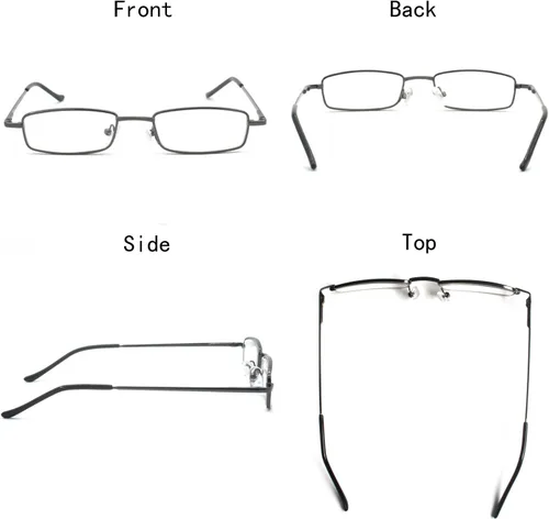 Miniatura 7 de Gafas de lectura de tubo ligero y compacto ultra delgado con estuche de aluminio de clip portátil