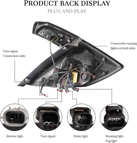 Miniatura 8 de HCmotion Conjunto de luces traseras LED para Honda Civic 10Th Gen Hatchback Tipo R FK7 FK8 2016-2021 con señal secuencial, animación LED DRL Start