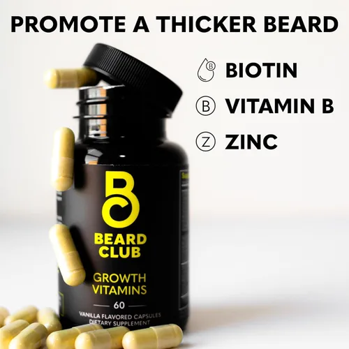 Miniatura 4 de Uncut Beard Co., Crecimiento de vitaminas para barba, Nº 1 de venta para el crecimiento del cabello y barba, suplemento en América, para obtener una