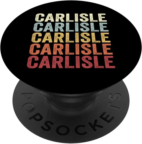 Carlisle Massachusetts Carlisle MA Retro Vintage Text PopSockets Swappable PopGrip