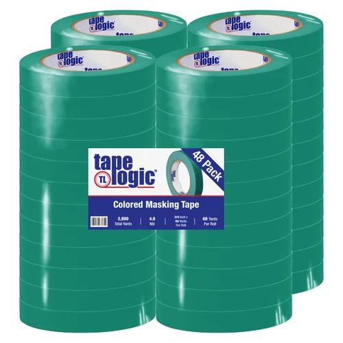 Miniatura 14 de Aviditi Tape Logic - Cinta adhesiva de color de uso general, 3/4 pulgadas x 60 yardas, verde claro (paquete de 12), ideal para el hogar, oficina