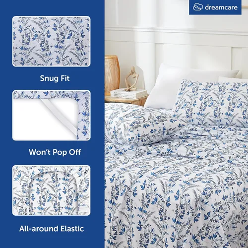 Miniatura 182 de DREAMCARE Juego de sábanas Queen – 6 piezas Sábanas de enfriamiento – hasta 15” Sábanas profundas tamaño Queen – Colección 2500 Supreme – Extra 03