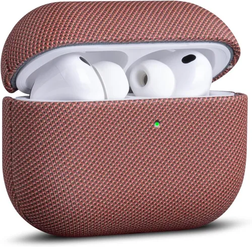 Miniatura 18 de Haobobro Funda de piel para AirPods Pro 3, piel seleccionada respetuosa con la piel, con textura de fibra de carbono, hecha a mano, funda rígida