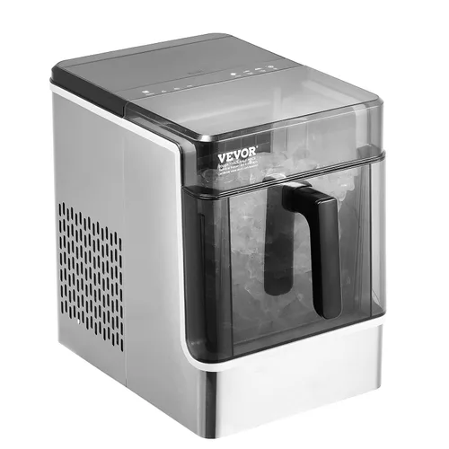 Miniatura 10 de VEVOR Máquina de hielo para encimera, 32 cubos listos en 15 minutos, 46 libras en 24 horas, máquina de hielo portátil autolimpiante con conveniente