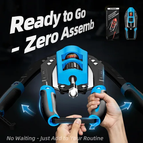 Miniatura 6 de EAST MOUNT Ejercitador de brazo Twister – Potencia hidráulica ajustable de 22 a 440 libras, expansor de pecho para el hogar, equipo de entrenamiento
