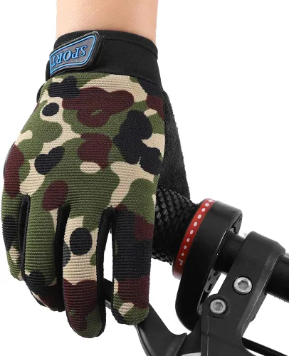 Miniatura 6 de Accmor Guantes de ciclismo para niños, transpirables, antideslizantes, guantes de dedo completo para niños, ciclismo, escalada, equitación, ciclismo