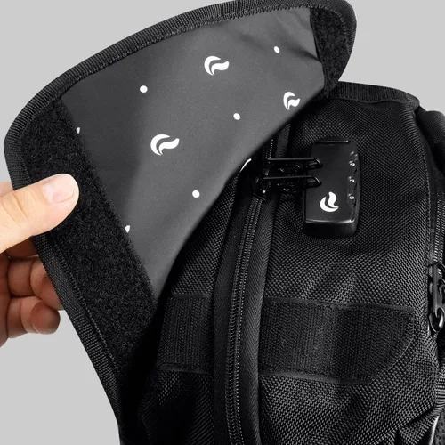 Miniatura 7 de Skunk FaceOff Mochila de moda a prueba de olores personalizable con gama de diseños desmontables, Rising Sun, Bolsas personalizables a prueba