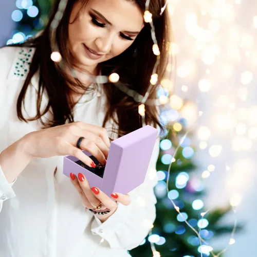 Miniatura 33 de Caja de regalo, caja de regalo, caja de regalo, 12 cajas de regalo cuadradas de cartón para joyas, caja de regalo de papel de cartón relleno