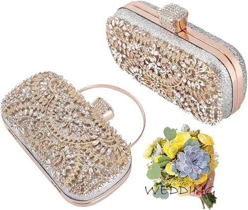 Miniatura 9 de Bolso de mano de noche para mujer boda fiesta de graduación regalo de Navidad y fiesta de Navidad