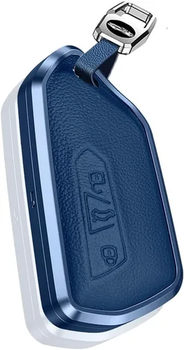 Miniatura 8 de SANRILY Funda para llavero de metal y cuero de alta calidad para VW ID.4 2020 2021 2022 MK8 ID.4 GTX, Skoda Octavia Seat Leon MK4, funda para llave
