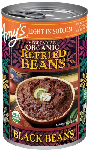 Miniatura 13 de Amy's Frijoles refritos orgánicos enlatados, frijoles tradicionales ligeros en sodio, veganos sin gluten y vegetarianos, 15.4 onzas (paquete de 12)