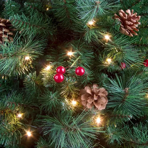 Miniatura 5 de Dazzle Bright Mini tira de luces navideñas, paquete de 2 luces incandescentes de 33 pies, guirnalda de 150 luces de alambre verdes incandescentes