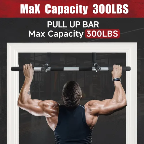 Miniatura 6 de leikefitness Pull-Up Bar For Door Frame Adjustable Portable Upper Body Fitness Workout For Home Gyms