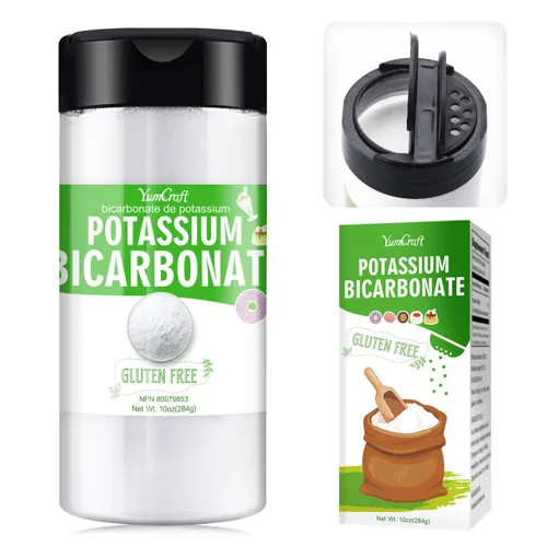 Bicarbonato de potasio de 10 onzas, 100 % puro, bicarbonato de potasio en polvo, para plantas, pasteles, vinificación, fermentación, bicarbonato de