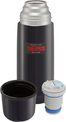 Miniatura 2 de Thermos Frasco ligero y compacto, acero inoxidable, azul medianoche, 11.8 fl oz