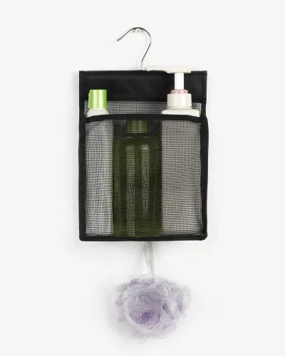 Miniatura 4 de ALYER Organizador de malla colgante para ducha, bolsa de almacenamiento de baño con ganchos para cámper, gimnasio, crucero, cabina, dormitorio