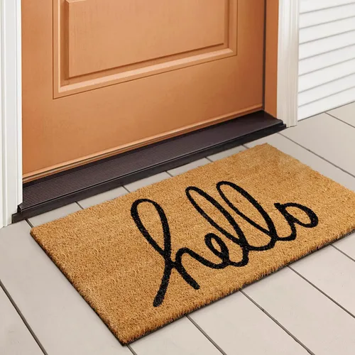 Miniatura 18 de LuxUrux Alfombra de Fibra de Coco de Bienvenida - Respaldo Extra Resistente, 17'' x 30'' Alfombra Natural para Puerta - Fácil de Limpiar, Hermoso