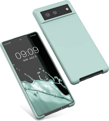 Miniatura 660 de kwmobile Funda Compatible con Google Pixel 6 Pro - Funda de teléfono de silicona TPU con acabado suave - Azul Arrecife