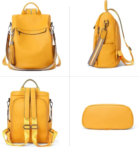 Miniatura 2 de Bromen - Mochila tipo bolso de mano de piel antirrobo para mujer a la moda