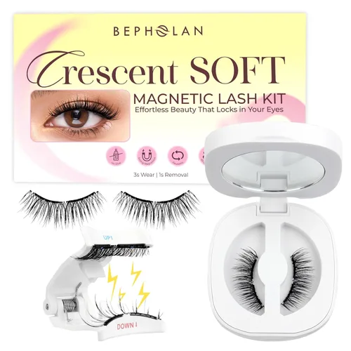 Miniatura 22 de Pestañas de Aspecto Natural Pestañas Postizas - BEPHOLAN Pestañas Postizas 3D Súper Esponjosas Pestañas Postizas Banda Transparente Pestañas Wispy
