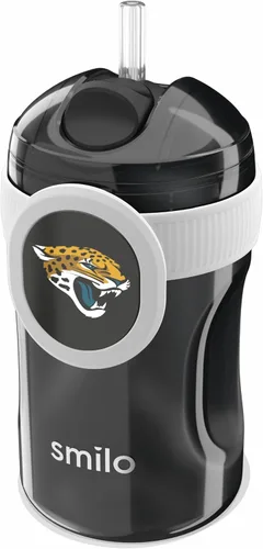 Miniatura 17 de Smilo Vaso con popote de Arizona Cardinals con licencia oficial de la NFL, para bebés y niños pequeños, con popote de silicona ponderado y capacidad