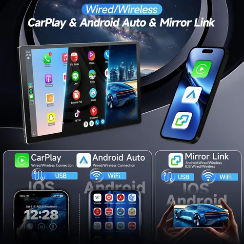 Miniatura 3 de Naifay 8Core 4G+64G Android 13 Car Stereo para Ford F150 2009 2010 2011 2012 actualización de radio, 2K 13.1 pulgadas pantalla táctil para Ford