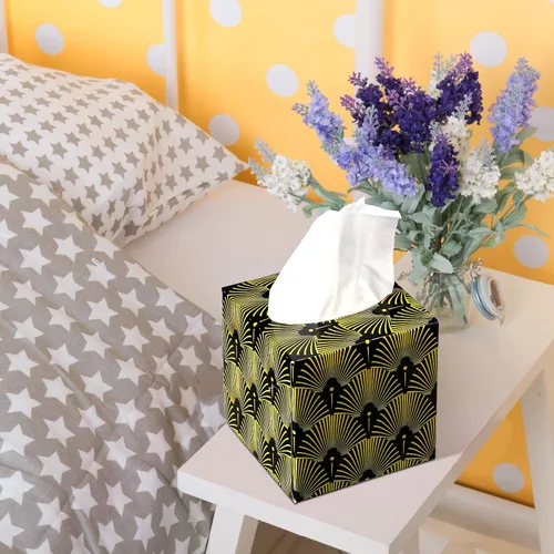Miniatura 8 de 24 cajas de pañuelos, cajas de pañuelos faciales, cajas de pañuelos geométricos con diseño de flores, 2 capas, 80 hojas cada caja, pañuelos faciales