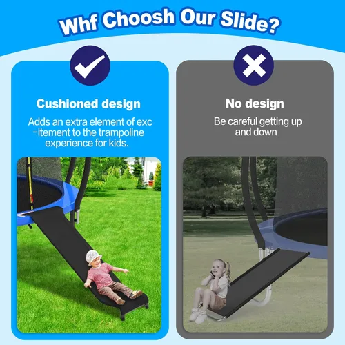 Miniatura 4 de Kit de diapositivas de escalera de trampolín, escalera universal de 3 escalones y tobogán amortiguador, escaleras universales para trampolín