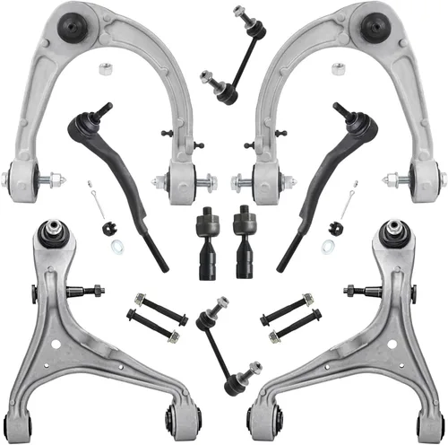 Miniatura 61 de Detroit Axle - Kit de suspensión frontal de 10 piezas para Jeep 2002-2004 Liberty, 2 brazos de control superiores con rótula 2 rótulas inferiores, 4
