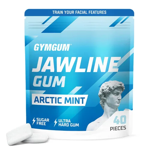 Gymgum Goma para la Línea de la Mandíbula | Goma de Masticar Dura para Fuerza de la Mandíbula | Entrena tus Rasgos Faciales - Goma para Mandíbula