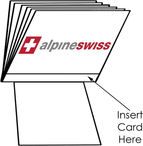 Miniatura 4 de Alpine Swiss Juego de 2 portatarjetas de plástico para 6 páginas, portatarjetas para fotos, Claro, Talla única, Bifold