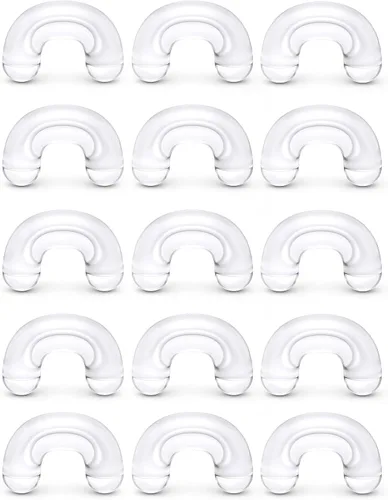 Miniatura 9 de Cisyozi 16G 14G 12G 10G 8G 6G 4G 2G Kit de Estiramiento de Retenedor de Tabique de Plástico Hipoalergénico Anillos de Tabique en Forma de U Pincher