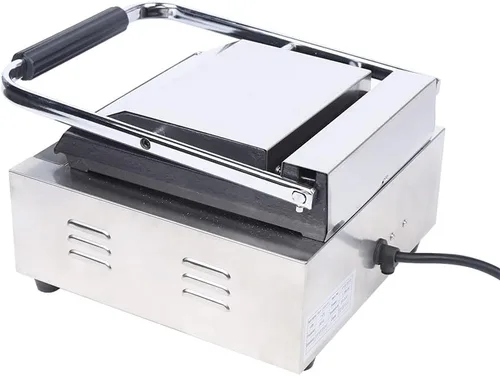Miniatura 6 de Sandwichera de acero inoxidable con revestimiento de esmalte, parrilla eléctrica de prensa Panini de 1800 W, máquina de prensado de sándwich gourmet