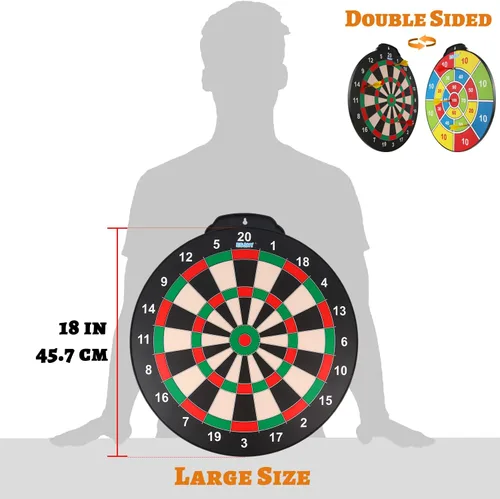 Miniatura 5 de Juego de dardos magnético de 18 pulgadas para niños, juego de dardos para interiores y exteriores, con 12 dardos, juguetes de dardos, regalos
