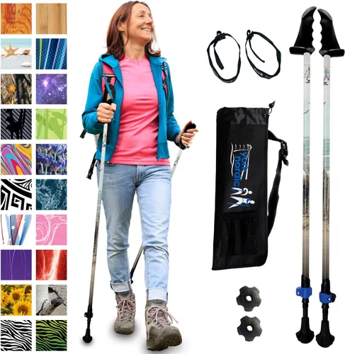 Miniatura 28 de York Nordic Motivator - Bastones de caminata para equilibrio y rehabilitación - Agarres de estabilidad patentados - Ligeros, ajustables y plegables