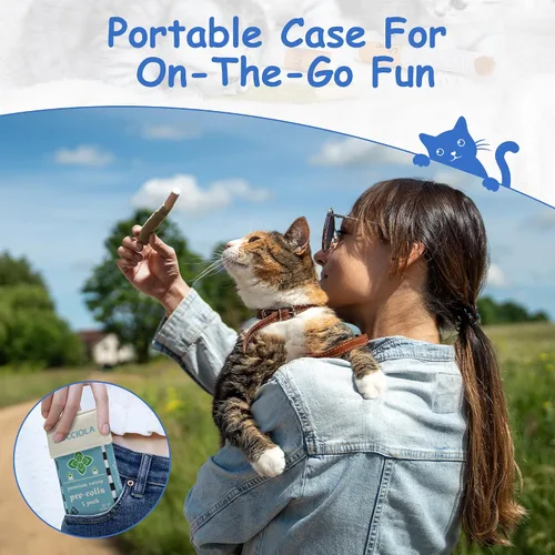 Miniatura 6 de Nocciola Paquete de 3 juguetes de hierba gatera para gatos, divertidos juguetes para gatos rellenos con hierba gatera orgánica 100% pura, juguetes
