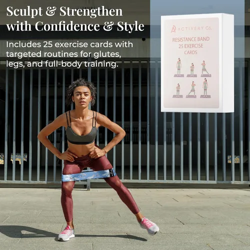 Miniatura 4 de Fabric Resistance Bands for Women – Non-Slip Fitness Tool for Glutes, Legs & Full-Body Training – Ideal for Toning & Recovery – Includes Workout