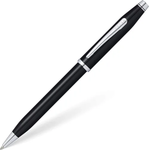 Miniatura 106 de Cross Century II - Bolígrafo de punta Selectip, lacado negro con detalles chapados en oro de 23 quilates