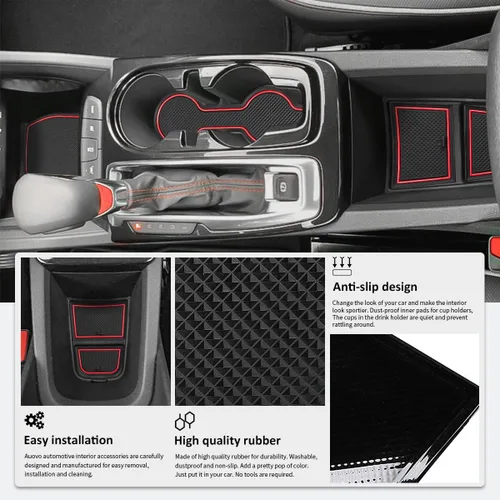 Miniatura 3 de Auovo - Alfombrillas antipolvo compatibles con Chevy Trailblazer 2021, 2022, 2023, 2024, 2025 Trailblazer (LS/LT/Activ/RS) - Forros para portavasos