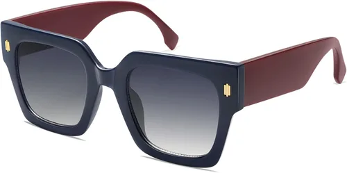 Miniatura 14 de SOJOS Gafas de sol cuadradas vintage de gran tamaño para mujer, estilo retro, de lujo, grandes, UV400 SJ2194